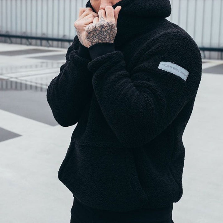 Drune | Männer Fleece Lässig Schnitt Tasche Weich und Warm