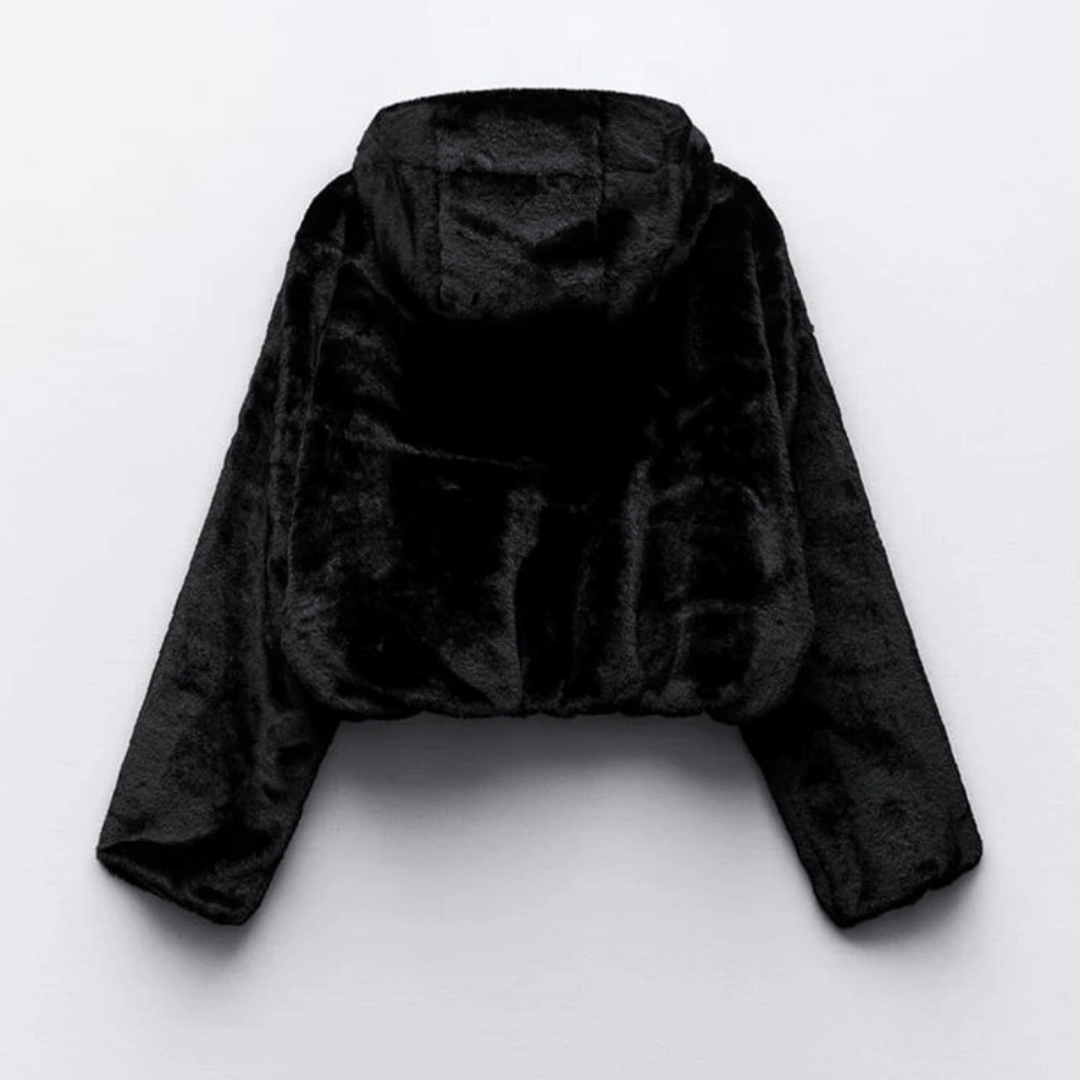 Drune | Damen elegante Kunstpelz Winterjacke
