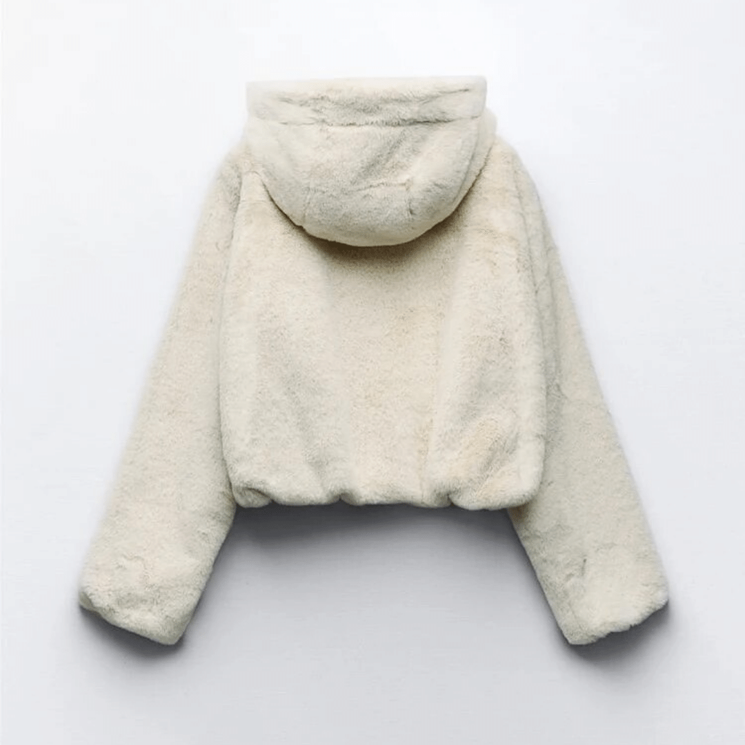 Drune | Damen elegante Kunstpelz Winterjacke