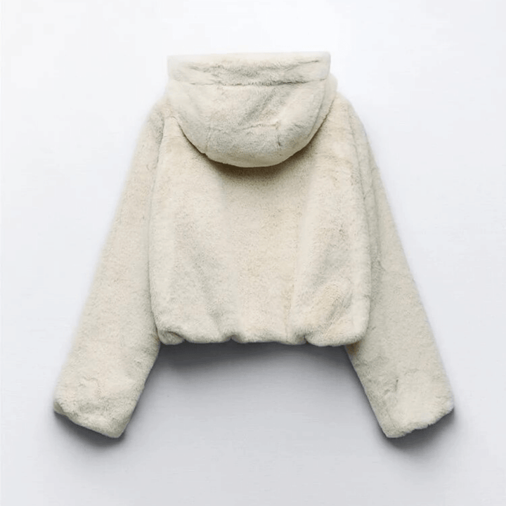 Drune | Damen elegante Kunstpelz Winterjacke