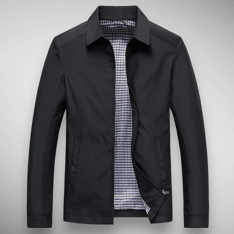 Drune | Herren Harrington-Jacke - Karierte Futter & Klassischer Kragen
