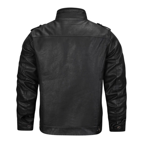 Drune | Schwarze Lederjacke mit Zeitlosem Vintage-Look