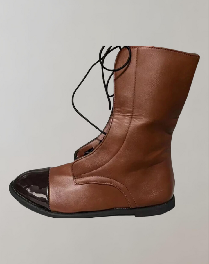 Drune | damenstiefel aus hochwertigem lackleder