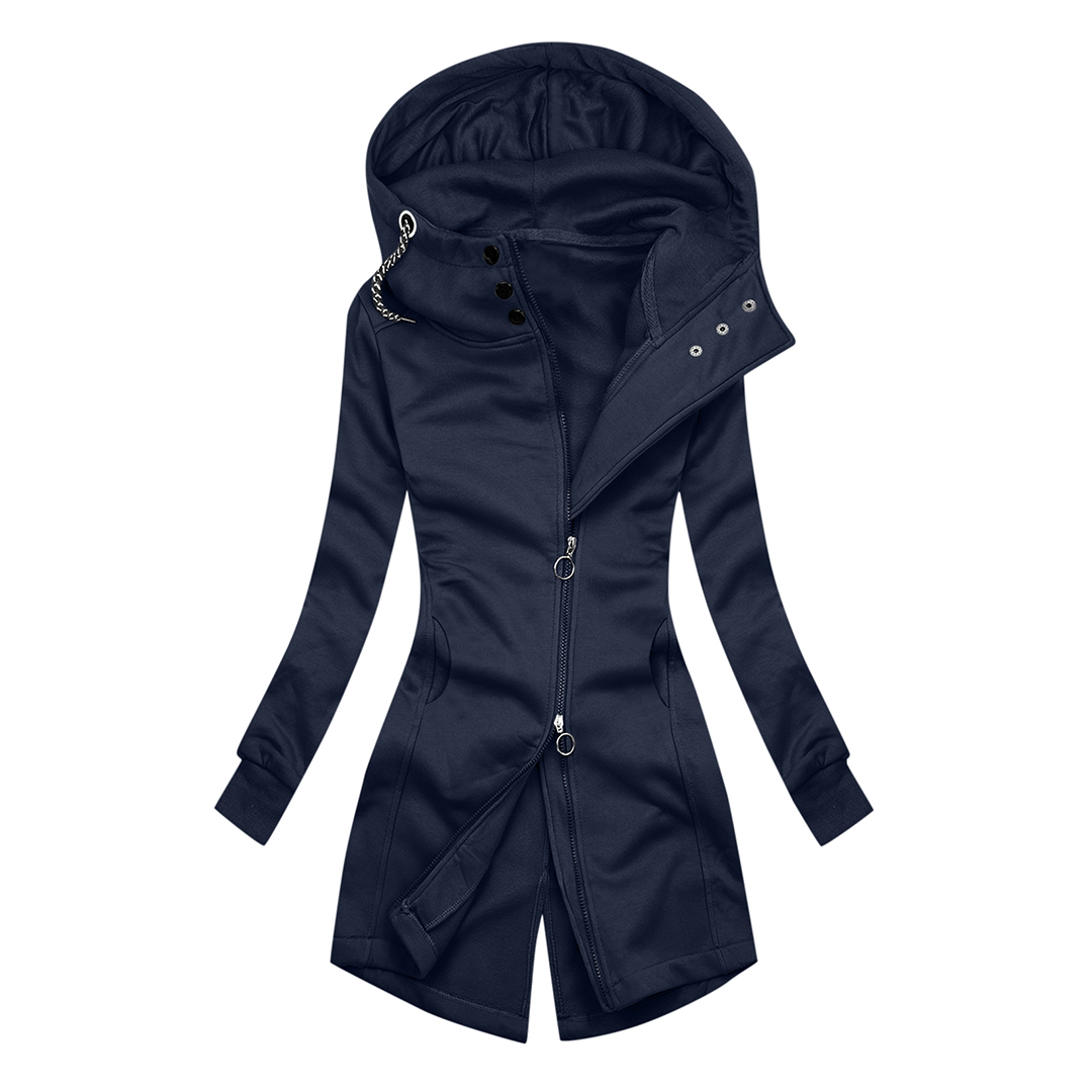 Drune | lässige Slim-Fit Hoodie Rollkragenjacke