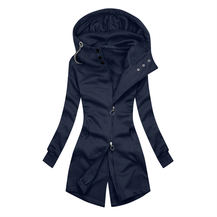 Drune | lässige Slim-Fit Hoodie Rollkragenjacke