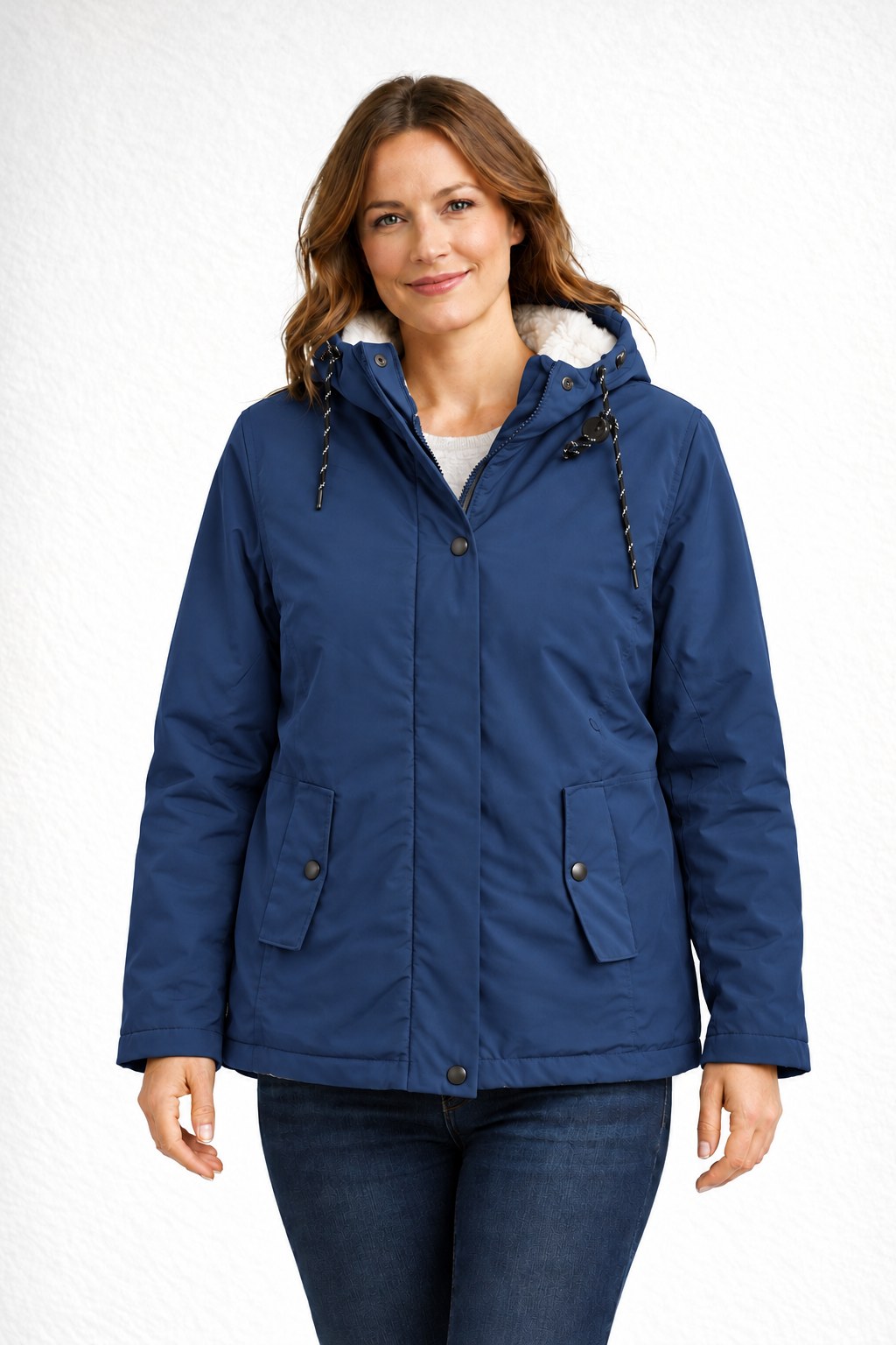 Drune | Damen Winterjacke mit Kapuze und Fleecefutter