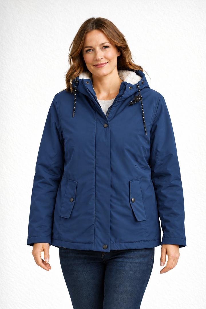 Drune | Damen Winterjacke mit Kapuze und Fleecefutter