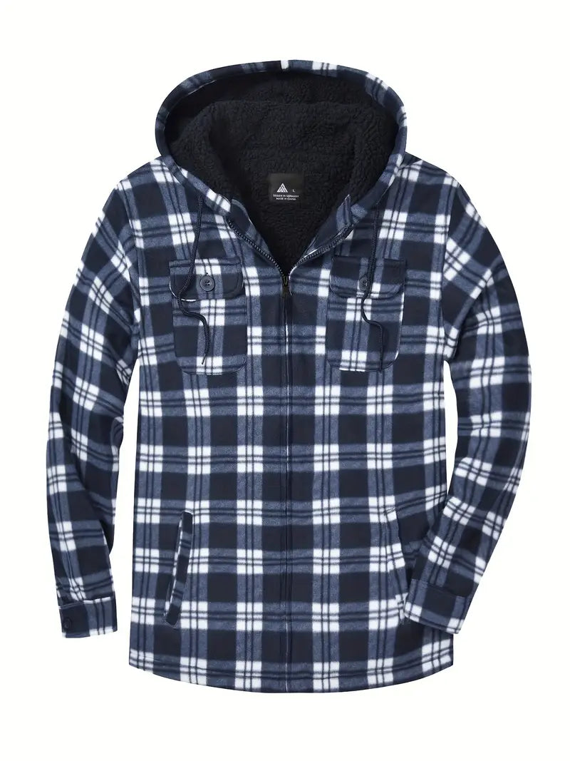 Drune | Trendy Kapuzenmantel mit Sherpa-Futter Warme Jacke