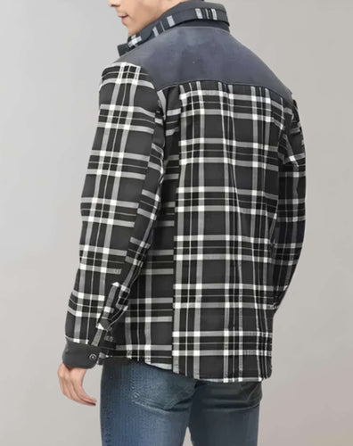 Drune | F.s. Kariertes Flanelljacke mit Fleece Futter