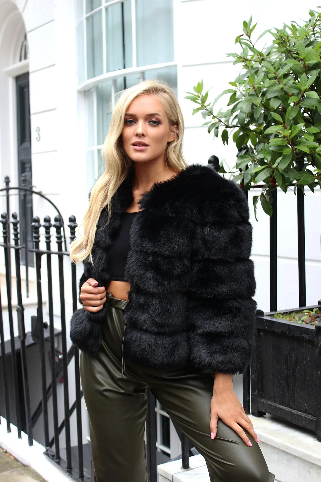 Drune | Jacke Stilvolle Kurze Fur Mantel Pelzjacke Damen