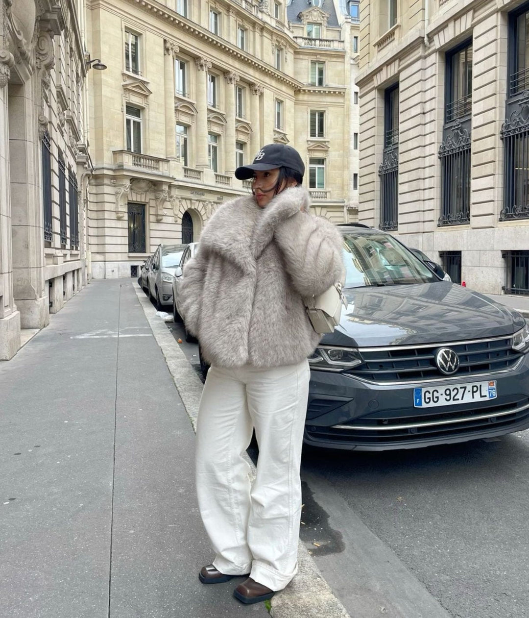 Drune | Jacken Kurz Flauschig Pelzjacke Winterjacke für Damen