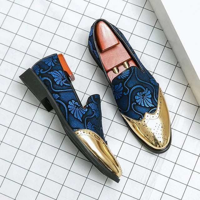 Stylische Loafer mit Spitzenmuster für Herren Drune