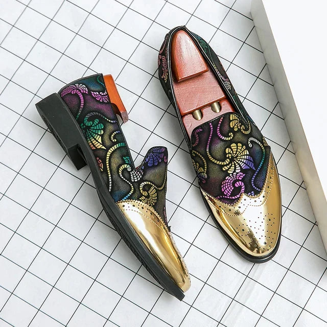 Stylische Loafer mit Spitzenmuster für Herren Drune