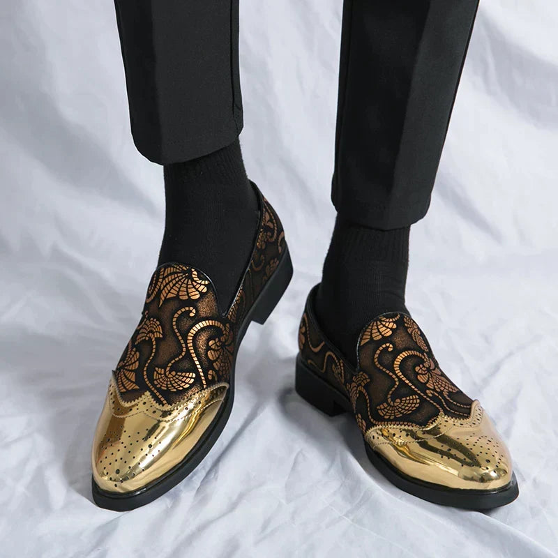 Stylische Loafer mit Spitzenmuster für Herren Drune