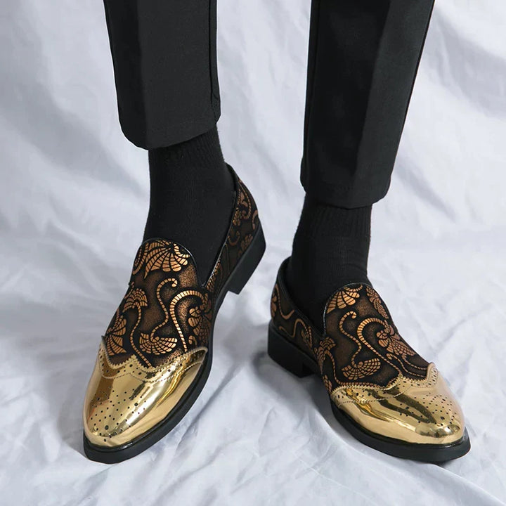 Stylische Loafer mit Spitzenmuster für Herren Drune