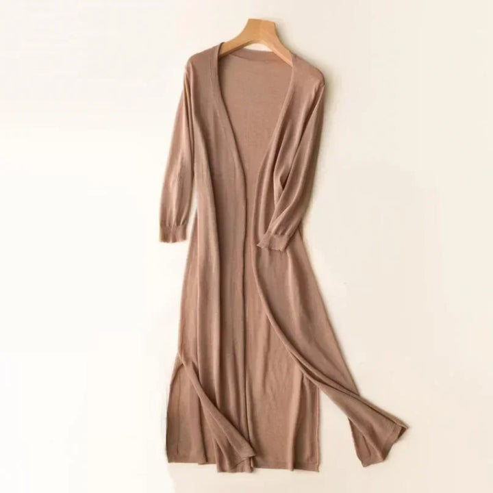 Drune | Lange Offene Front Strickjacke