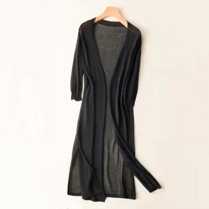 Drune | Lange Offene Front Strickjacke