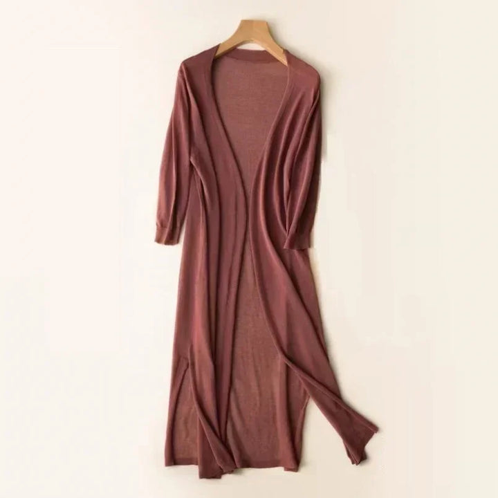 Drune | Lange Offene Front Strickjacke