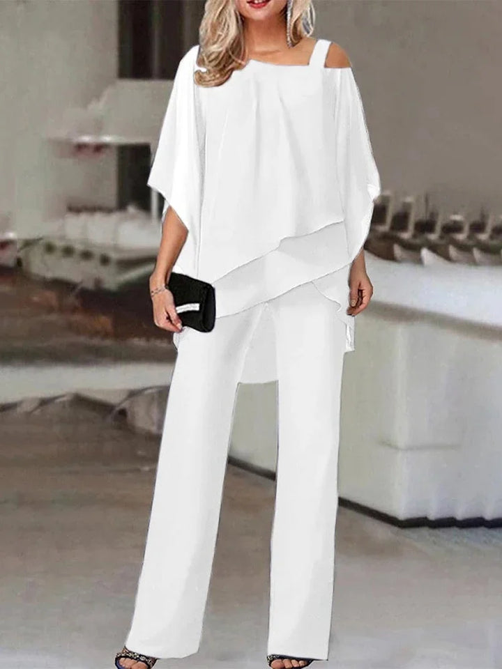 Drune | Elegantes Baumwoll- und Chiffon-Set für Frauen