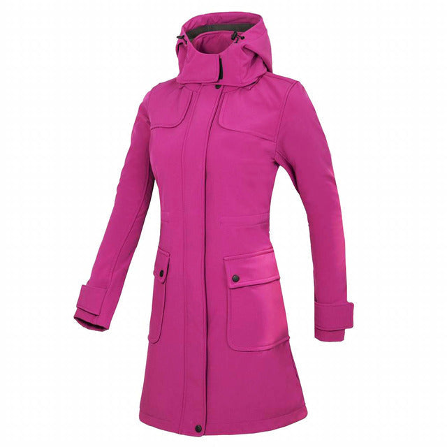 Drune | Damen Freizeit-Kletterjacke mit Kapuze und Reißverschluss Ideal für Herbst Winter