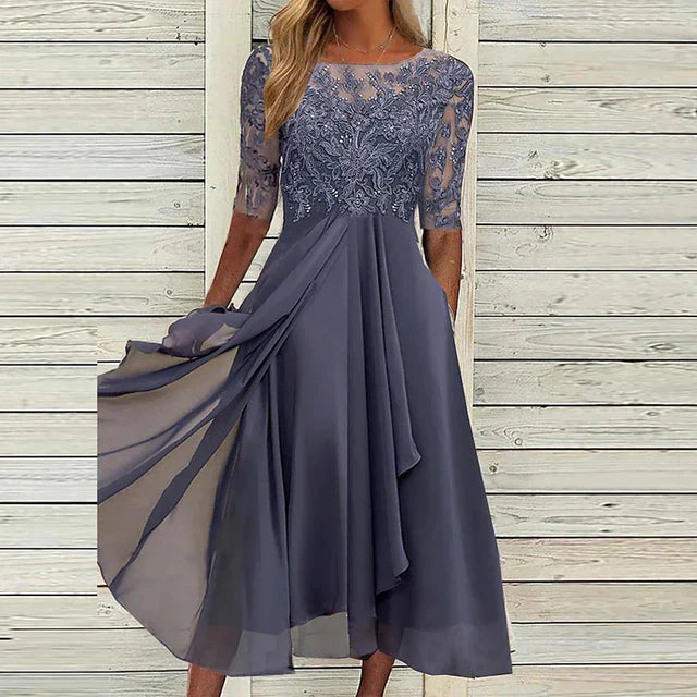 Drune | Dunkelblaues Festkleid