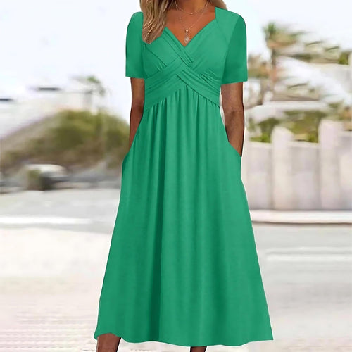 Drune | Schickes Midi-Kleid mit Bauchbedeckung
