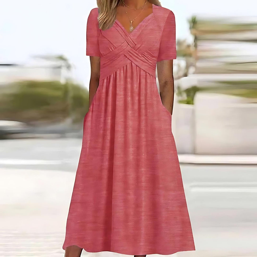 Drune | Schickes Midi-Kleid mit Bauchbedeckung