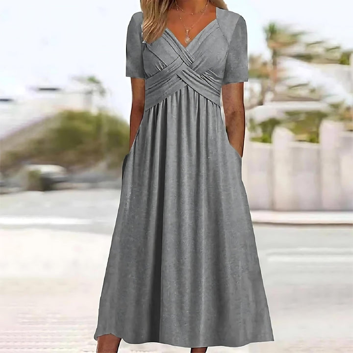 Drune | Schickes Midi-Kleid mit Bauchbedeckung