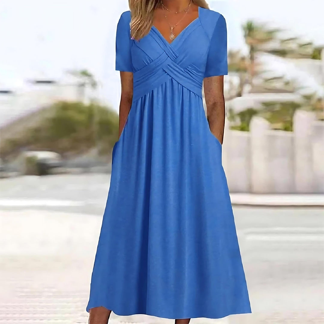 Drune | Schickes Midi-Kleid mit Bauchbedeckung