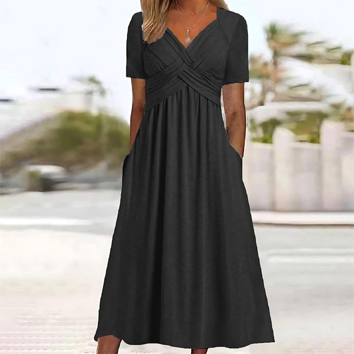 Drune | Schickes Midi-Kleid mit Bauchbedeckung