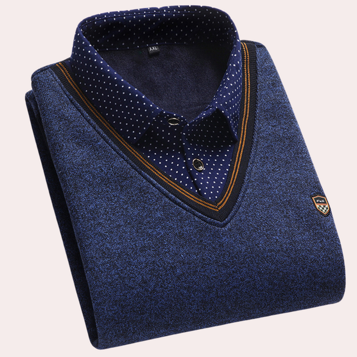 Drune | Herrenpullover mit Kragen