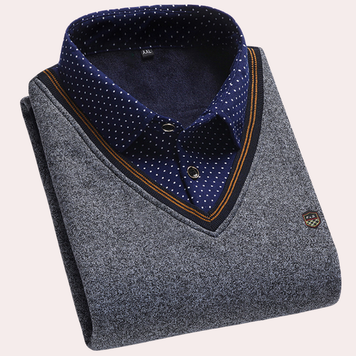 Drune | Herrenpullover mit Kragen