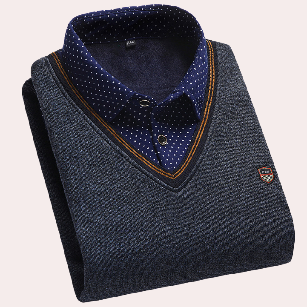 Drune | Herrenpullover mit Kragen