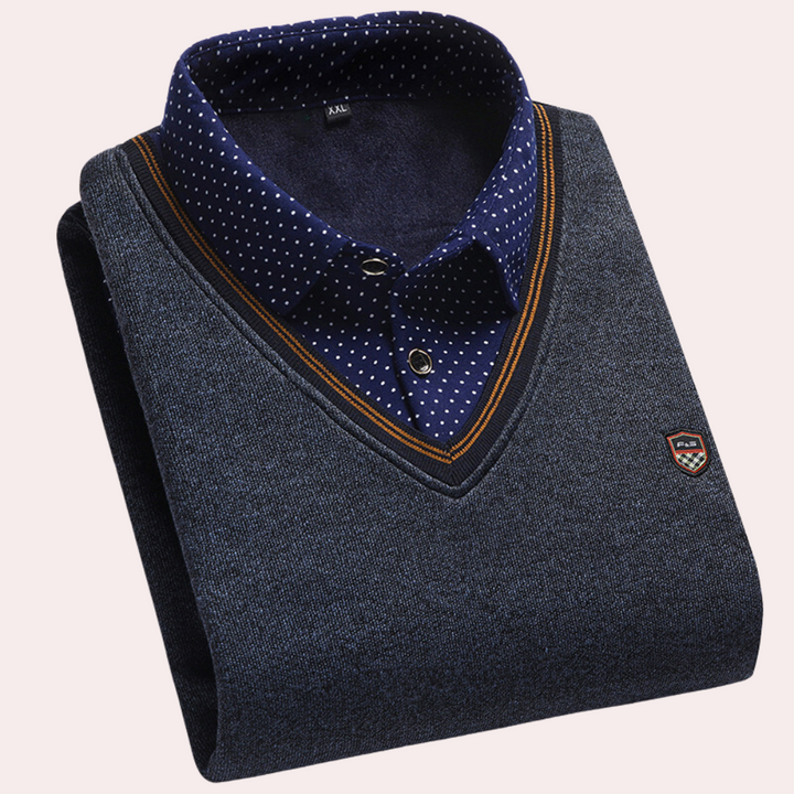 Drune | Herrenpullover mit Kragen