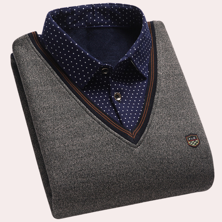 Drune | Herrenpullover mit Kragen