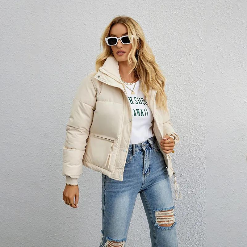 Parka Wattierte Jacke | Kurze Winterjacke für Frauen