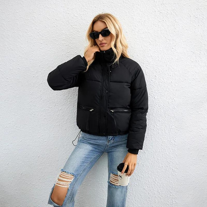 Parka Wattierte Jacke | Kurze Winterjacke für Frauen