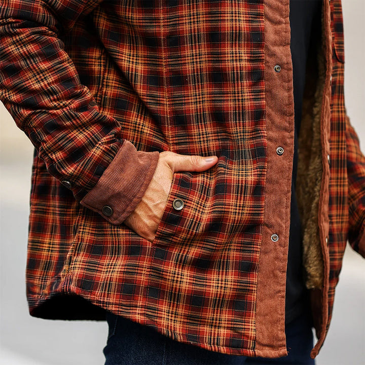 Drune | Karierte Sherpa Outdoor Jacke