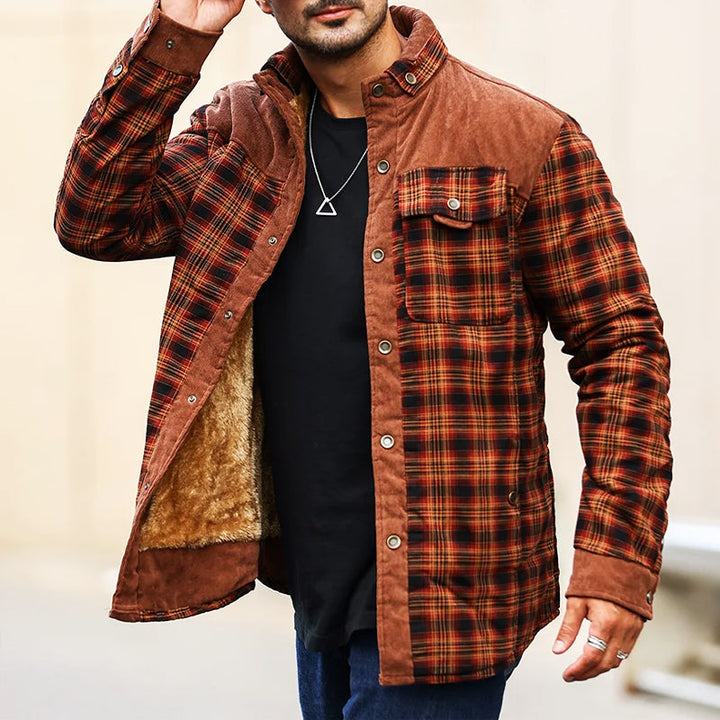 Drune | Karierte Sherpa Outdoor Jacke