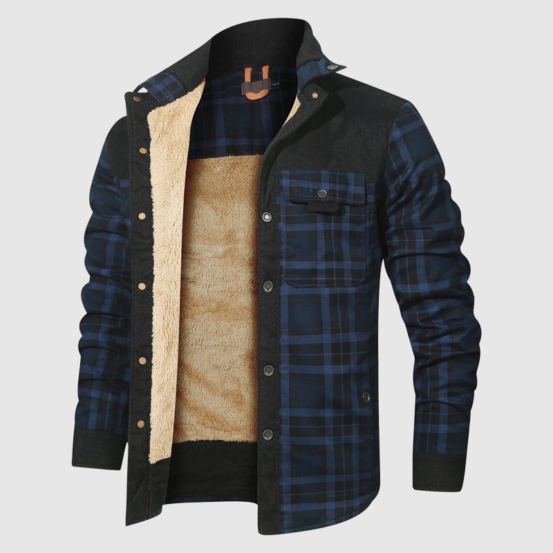 Drune | Karierte Sherpa Outdoor Jacke