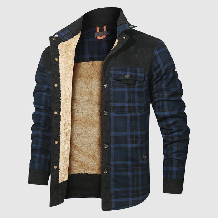 Drune | Karierte Sherpa Outdoor Jacke