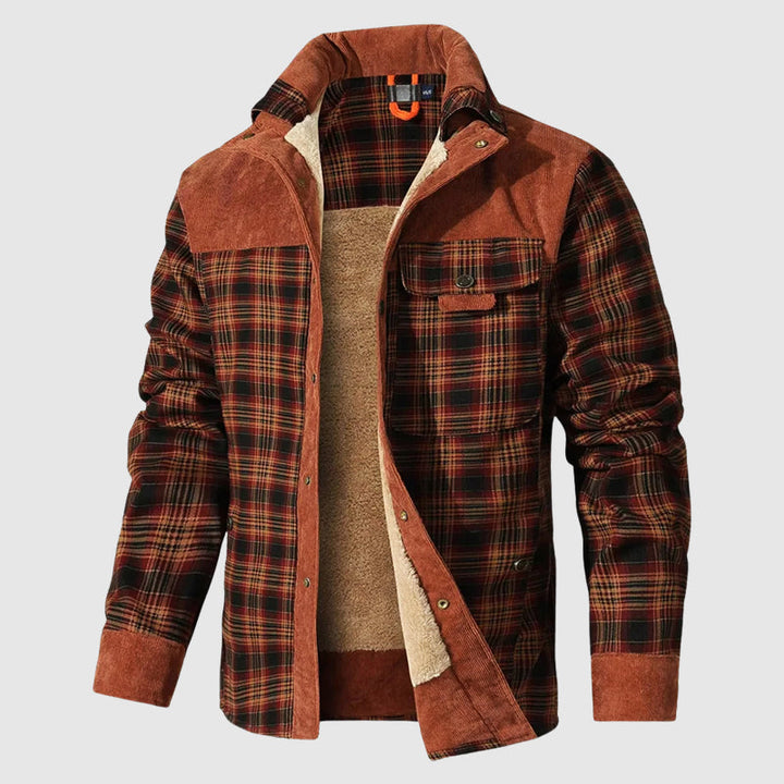 Drune | Karierte Sherpa Outdoor Jacke