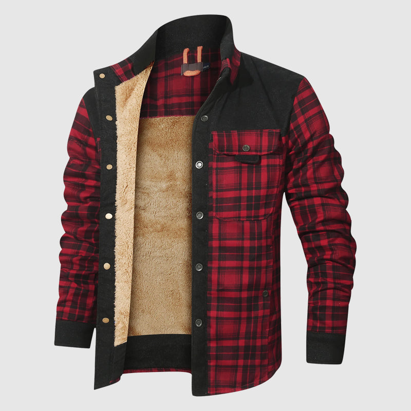 Drune | Karierte Sherpa Outdoor Jacke