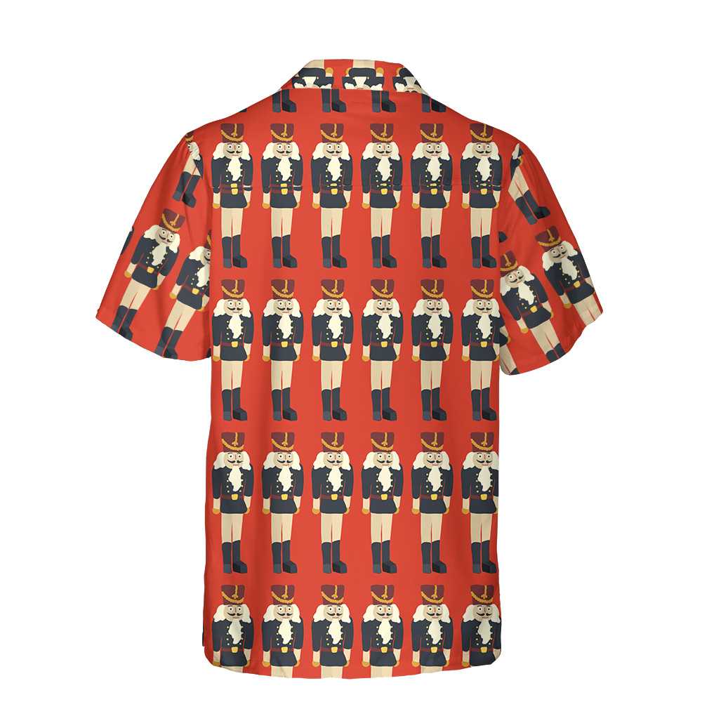 Drune | Nussknacker nahtloses Weihnachtsmuster Hawaiianhemd, lustiges Weihnachtshemd, Geschenk zu Weihnachten