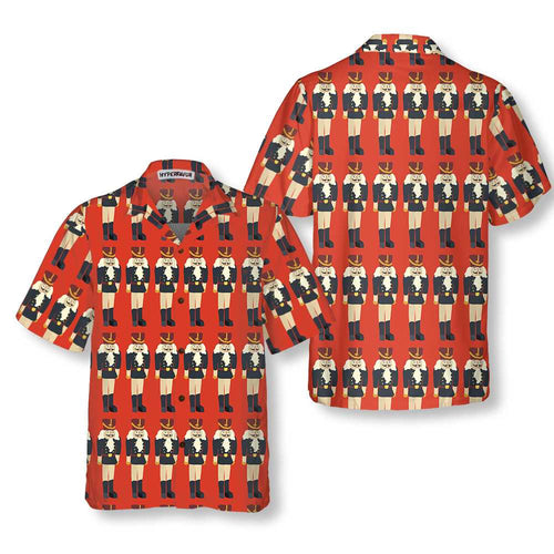Drune | Nussknacker nahtloses Weihnachtsmuster Hawaiianhemd, lustiges Weihnachtshemd, Geschenk zu Weihnachten