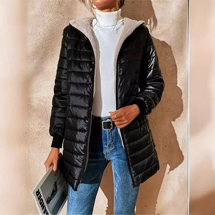 Drune | Pufferjacke mit Kapuze Mittellang