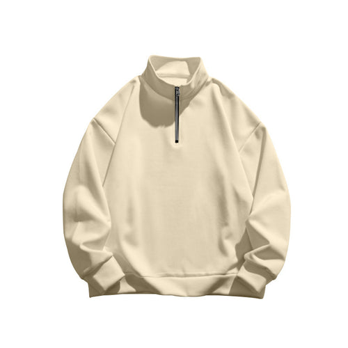 Herren hochfrequente Sweatshirt Jacke mit Stehkragen und Reißverschluss Drune