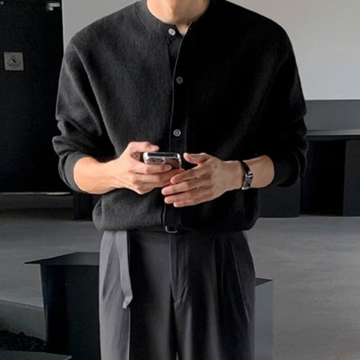 Herren Modischer Cardigan mit Knopfleiste Drune