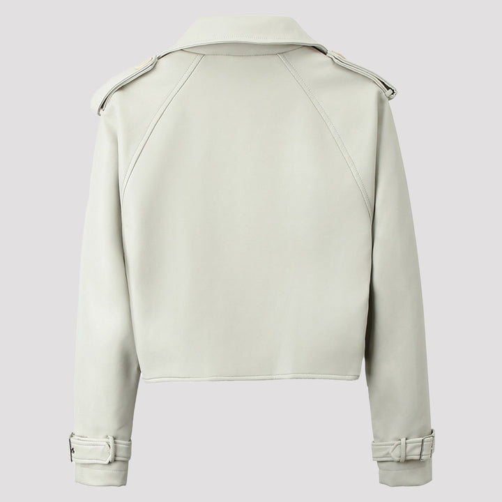 Damen Modische Bikerjacke mit asymmetrischem Reißverschluss Drune