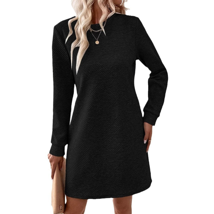 Damen lässiges Sweatkleid mit strukturiertem Design Drune